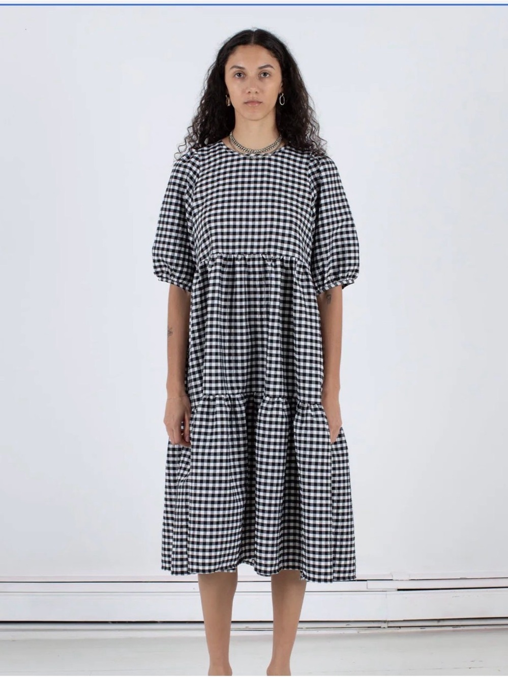 Wray ROSEMARY DRESS - BLACK CHECK - Picture 2 of 3